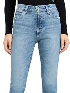 Paige Women's Billy Crop Distressed Lt-Medium Wash Jeans Size-26 1E43L53-C061